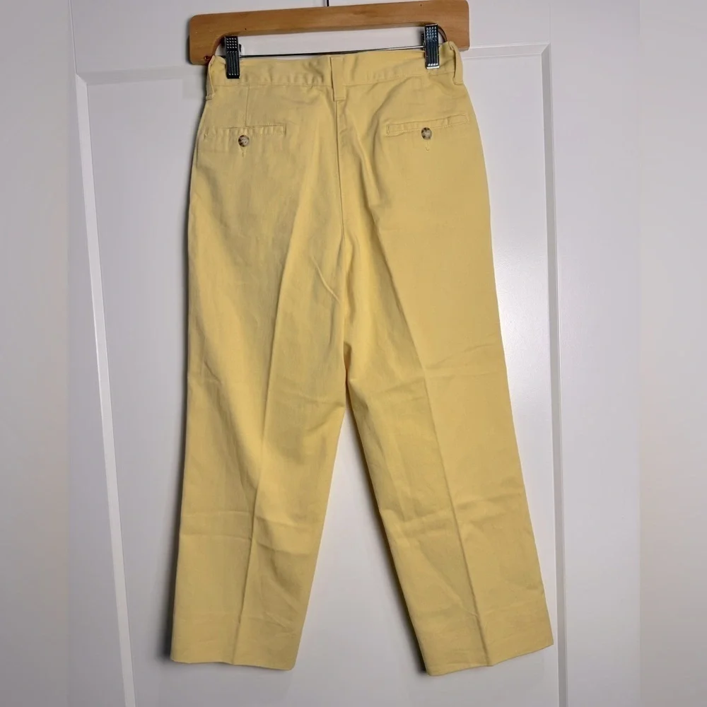 Ralph Lauren Yellow Chino pleated Pants Classic Cotton